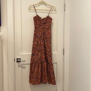A.L.C. Orange and Black Patterned Dress